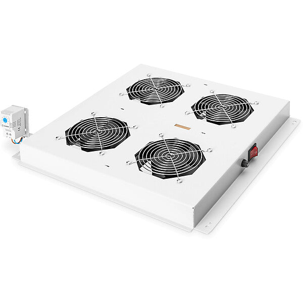 DIGITUS Dachlüftereinheit 4 Lüfter RAL 7035 DN-19 FAN-4-N